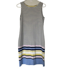 Joules Women Sz 4 Dress Striped Sleeveless 100% Cotton Classic Coasral