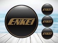 4x Silikon Aufkleber für Radkappen Enkei Nabendeckel Felgenemblem Logo