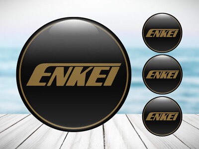 4x Silikon Aufkleber für Radkappen Enkei Nabendeckel Felgenemblem Logo