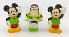 New ListingDisney Mickey Mouse & Buzz Lightyear Bath Toy Just Play 5" Figurines - Lot of 3