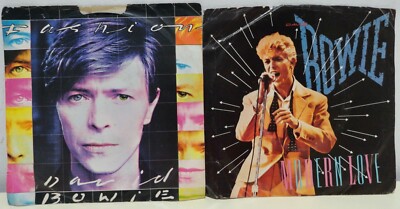 Lot Of 2 David Bowie 45 Modern Love / Live Fashion Scream Like A Baby EX Play PS