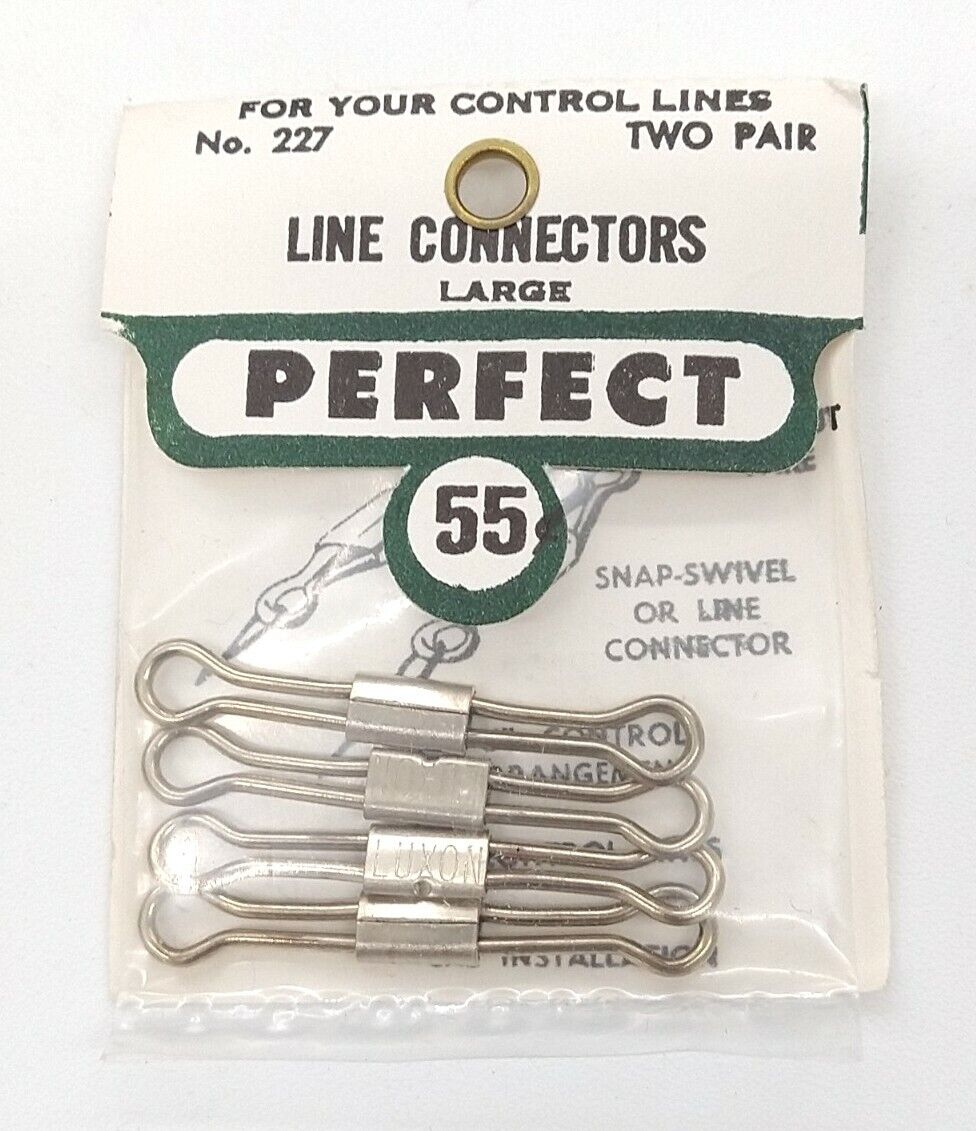 Perfect #227 Large Line Connectors, Model Airplane Parts 2 Pairs in 1, 49 LB NEW