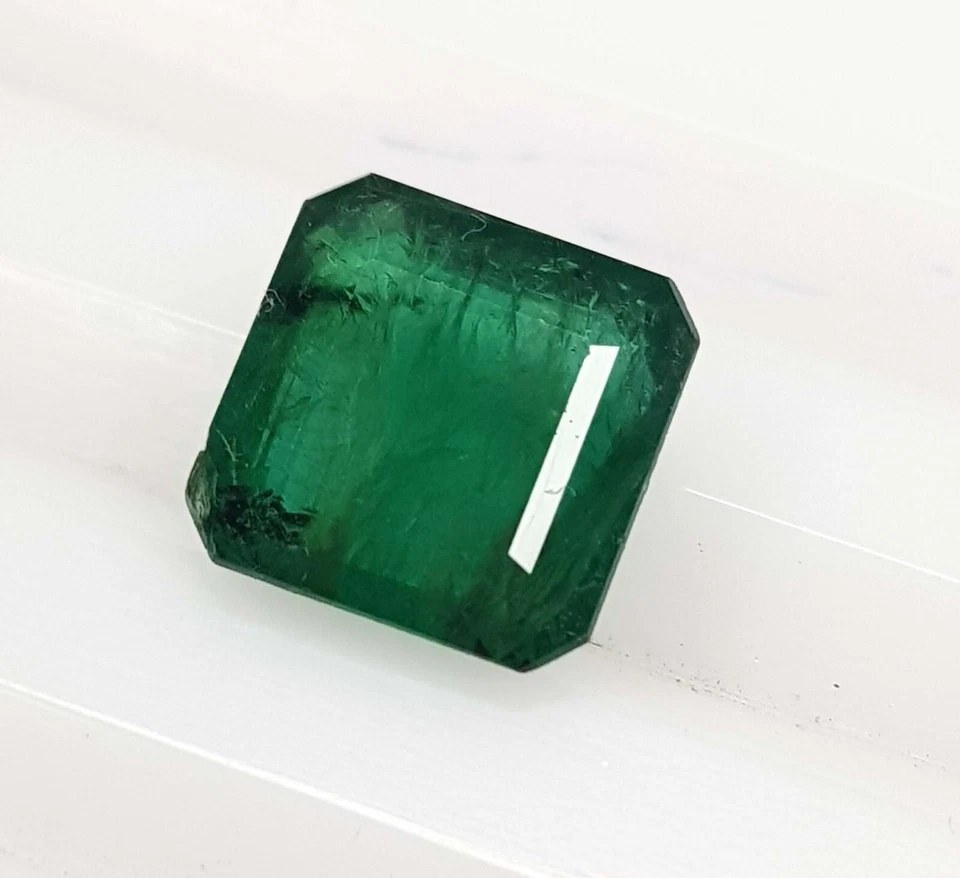3.09 Ct Natural Emerald Zambian Square Cut Untreated Top Quality Gemstone - Image 4 of 4
