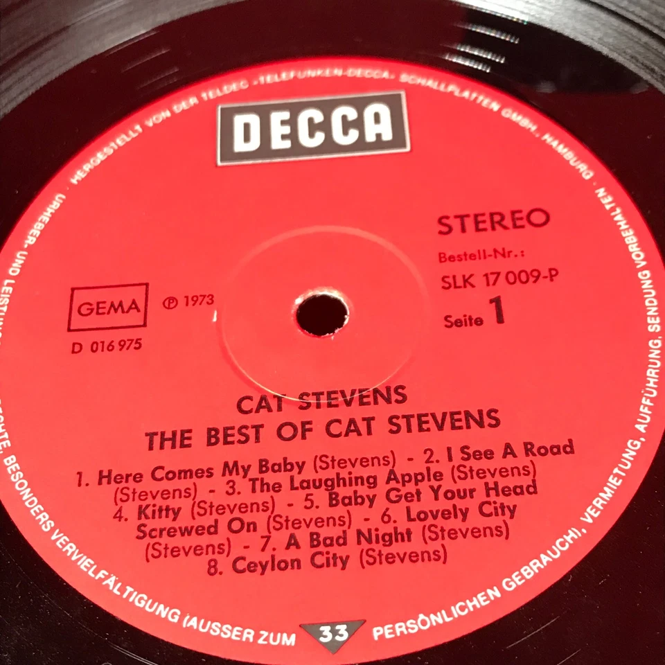 The Best Of Cat Stevens 1973 German vinyl LP I'm Gonna Get Me Gun Mathew & Son - Image 3 of 4