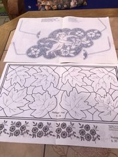 Aufb&uuml;gelmuster Sticken Blumen Kreuzstich Handarbeit