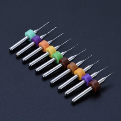 Yosoo Hartmetall-Bohrerset – 10 Stück, 0,1–1,4 Mm, Für PCB, Metall, Kunststoff, Präzise Und Langlebig