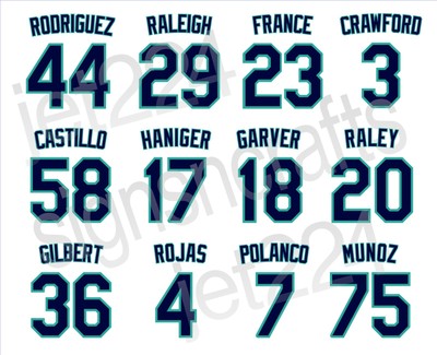 Seattle Mariners DECAL STICKER Rodriguez Hernandez Castillo Raleigh Crawford +