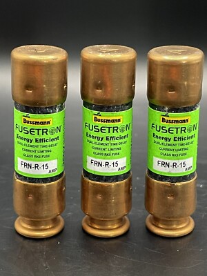 3-Cooper Bussmann Fusetron FRN-R-15 Class RK5 Time-Delay 250v Fuse New