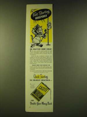 1950 Casite Engine Treatment Ad - Fast starting horsepower