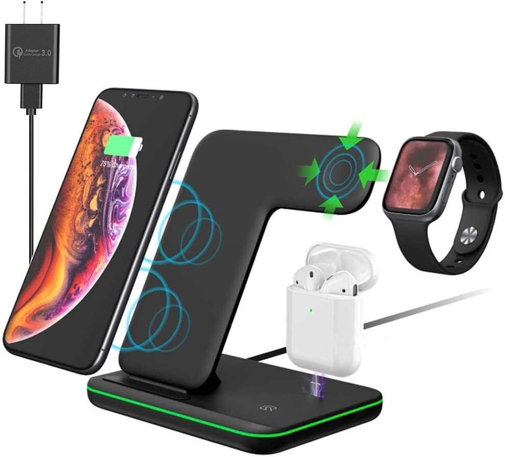 Wireless Charger,Any Warphone 3 in 1 Wireless Charging-image
