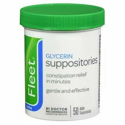 Fleet Laxative Glycerin Suppositories with Aloe - 50 count