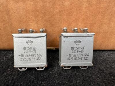 pair NOS  Siemens Klangfilm Bosch ERO Hydra caps capacitors high end audiophile