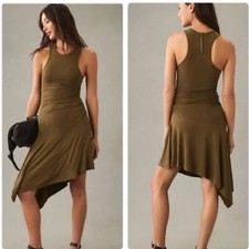 Daily Practice by Anthropologie Sleeveless Side-Ruched Dress XS