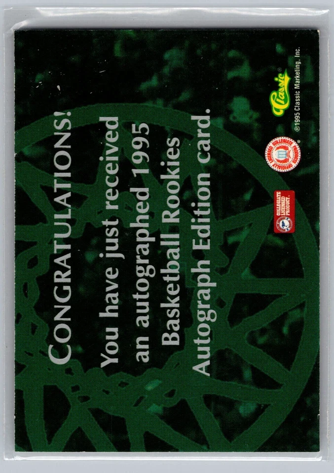 1995 Classic Autograph Edition Auto # Dwight Stewart ROOKIE - Image 2 of 2