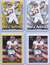 (4) TUA TAGOVAILOA 2020 Carte Rookie LEAF "TOUCHDOWN KINGS" Lot Or Alabama