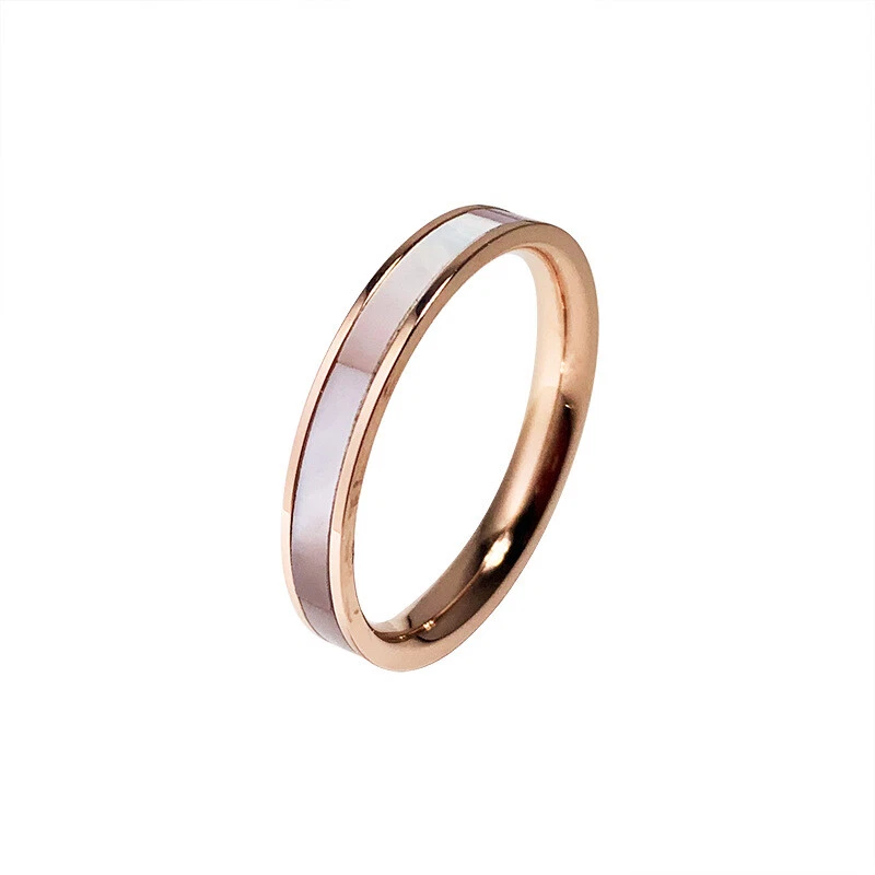 Ring aus Edelstahl mit Perlmutt Farbwahl: Rosegold, Gold - Damen - Bild 3 von 4