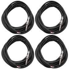 4 SEISMIC AUDIO 15' Raw Wire-1/4" PA/DJ SPEAKER CABLES