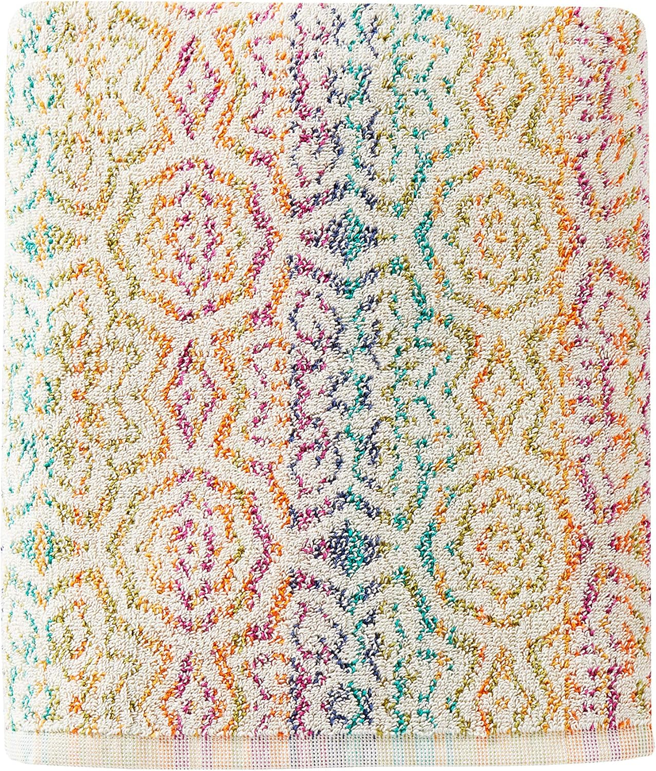 Vibrant Rhapsody Jacquard Bath Towel in Multi-Color - Soft & Absorbent