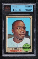 JSA Certified 1968 Topps Joe Morgan #144 Encased by BVG Auto HOF 0q3