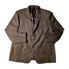Lauren Ralph Lauren Blazer Mens 48R Gray Wool Blend Two Button Suit Jacket