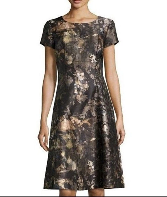 sachin and babi light blue dress Lafayette 148 Bateau Neckline Knee Length Dress