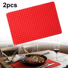 2 X Silicone Mat Oven Mat Silicone Pyramid Baking Mat Non Stick Heat Resistant