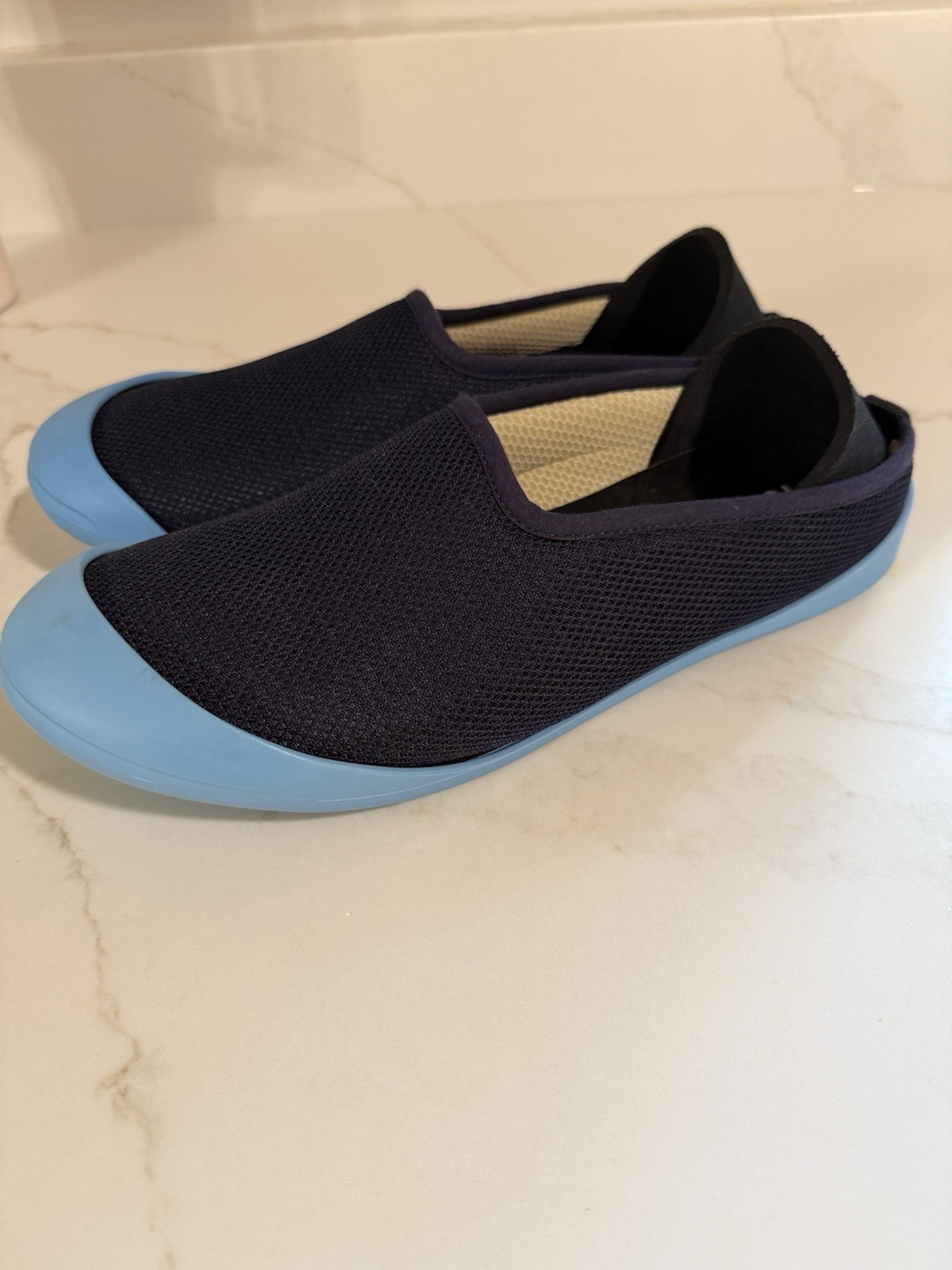 SAOLA Pantofole estive Mahabis blu navy EU 40 US 9 NUOVE suola convertibile