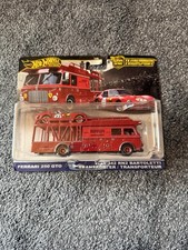Hot Wheels Team Transporter Real Riders Ferrari 250 GTO / Fiat Bartoletti OVP
