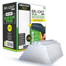 Brackit Hot Glue Sticks  120 Pcs Extra Long Sticks Craft Tool Adhesive 11mmX25mm 0.09 per stick