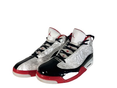 Nike Air Jordan Dub Zero White Fire Red Black 311046-160 Men's Size 12
