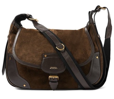 NEW ISABEL MARANT SIERRA BRONZE SUEDE LEATHER SHOULDER CROSSBODY BAG 