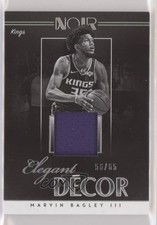 2018-19 Panini Noir Elegant Décor Rookie Jerseys 56/65 Marvin Bagley III h2o