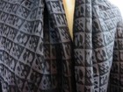Henri Bendel Black/Gray Scarf Silk Wool Wrap Geometric Print Shawl 58" Square — photo 3