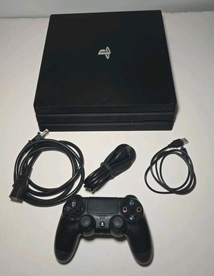 Sony PlayStation 4 Pro PS4 1TB Black Console Gaming System + Controller + Cords