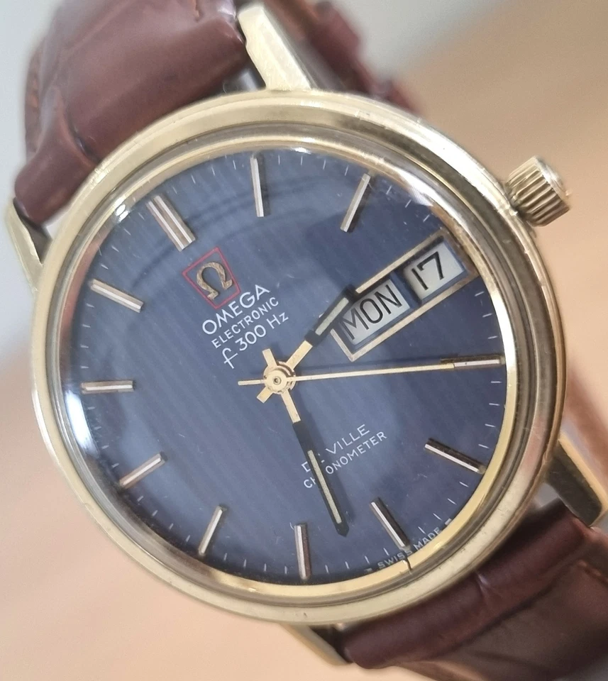 Vintage GP Omega De Ville Chronometer Swiss 12 jewel Tuning Fork watch.  RUNS - image 3 of 4