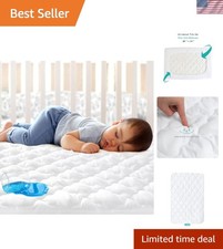 Ultra Soft Waterproof Mini Crib Mattress Protector 38" x 24" - Noiseless Comfort
