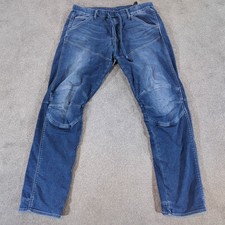 G-STAR RAW 5620 Men's 3D Tapered Jeans Blue Denim Drawstring W32 L32 Jogger