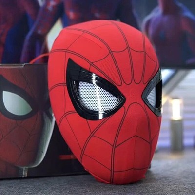 Spiderman Helmet Eye Closing Mask Blinking Eyes Chin-Activate Ability Luxury