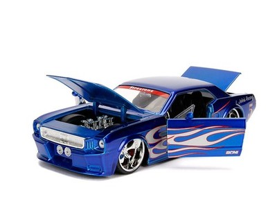 Jada 1:24 Big Time Muscle 1965 Ford Mustang GT Blue Diecast Model
