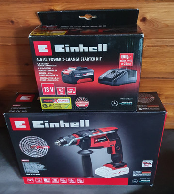 Einhell Power X-Change Akku-Schlagbohrmaschine TE-ID 18 Li + Starter-Kit 18V 4,0