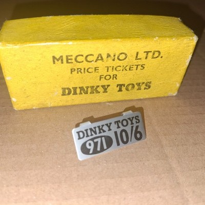 #117 1960er ORIGINAL DINKY TOYS METALL PREISSCHILD (10'6) COLES 20 MOBILKRAN (#971)