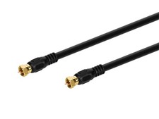 Monoprice 10ft RG6 (18AWG) 75Ohm, Quad Shield, CL2 Coaxial Cable - Black