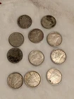 Lot Of 11 Canadian Canada  10 Cents Silver Dimes Mixed Dates Circulated