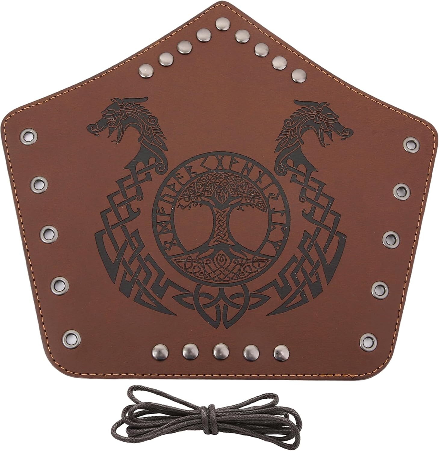 JAOYU Leather Bracer Medieval Vambrace Wrist Armor Arm Cuff Viking Arm Guard Lea