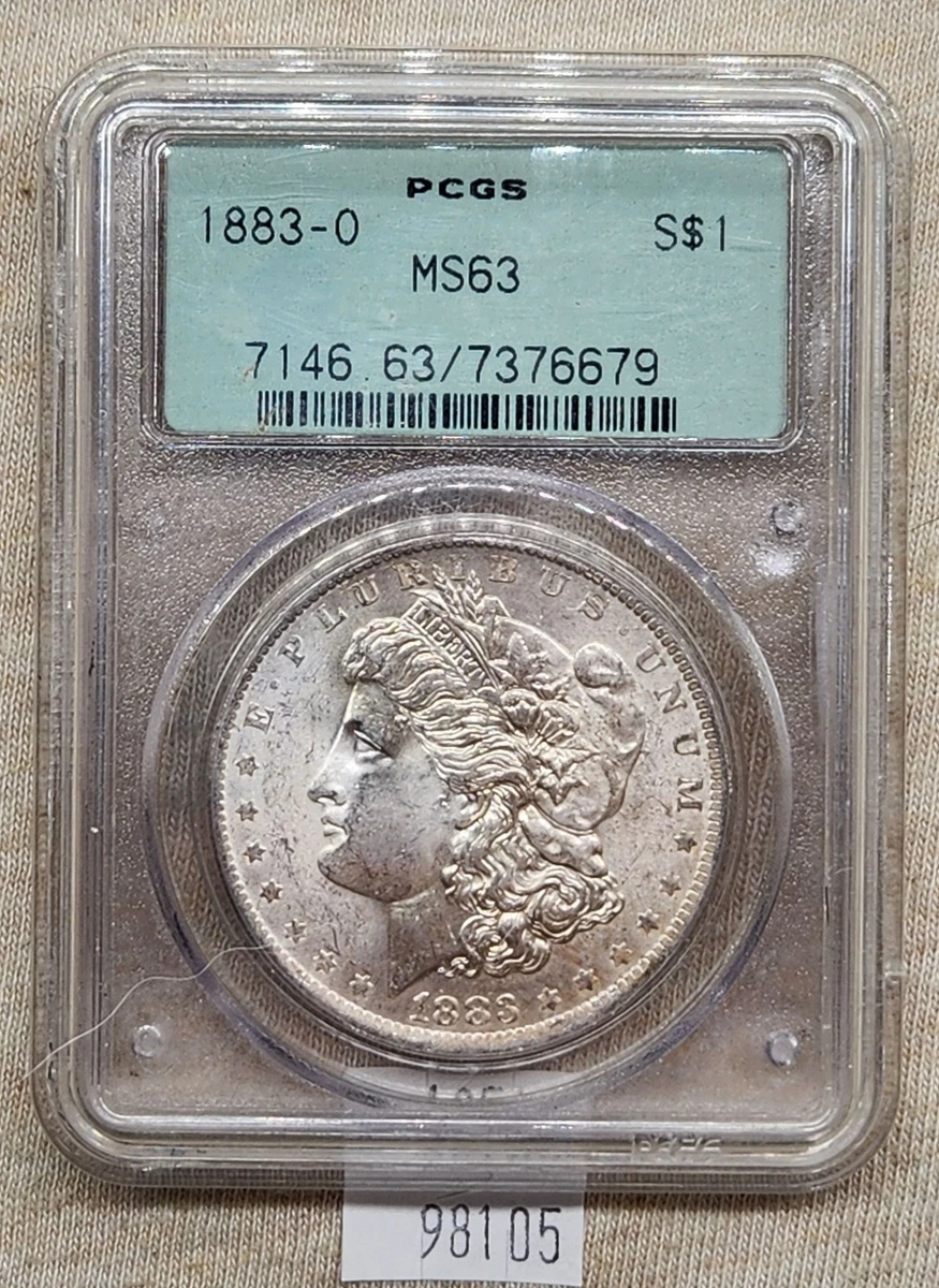 Circulated MS 63 Graded 1883 Year Morgan US Dollars (1878-1921