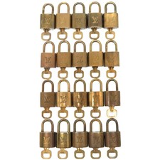 AUTHENTIC LOUIS VUITTON 20-piece set Cadena Padlock Gold Metal K006