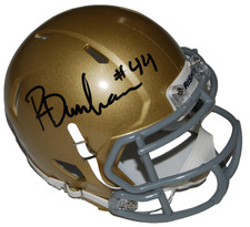 RODNEY DUNHAM signed (NOTRE DAME FIGHTING IRISH) mini helmet JSA COA CR86353