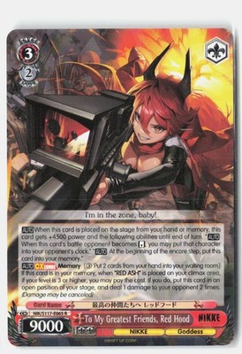 To My Greatest Friends, Red Hood GODDESS OF VICTORY: NIKKE NIK/S117-E065 R NM