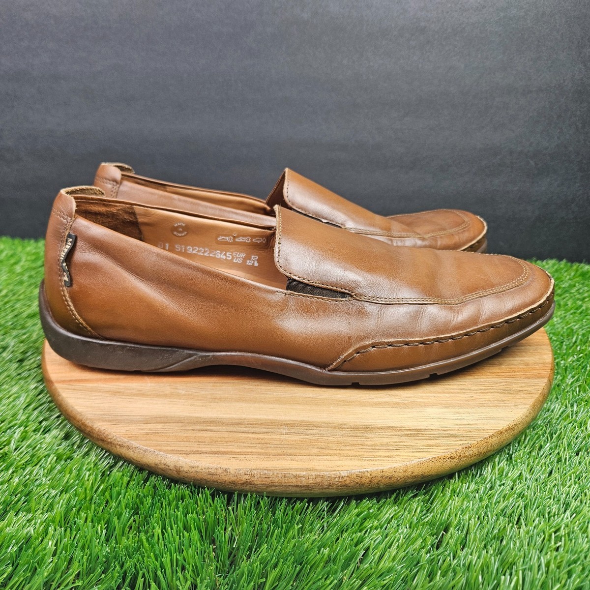 Mephisto Men\'s Edlef Slip on Brown Leather Shoes Size 10 US Loafer Cool Air Mephisto Edlef Cool Air Casual Loafers Shoes Brown Leather  main image 2