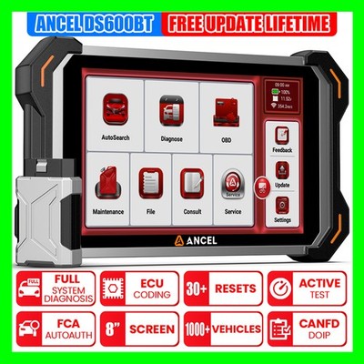 ANCEL DS600BT OBD2 Scanner Bidirectional Car Diagnostic Full Systems ECU Coding